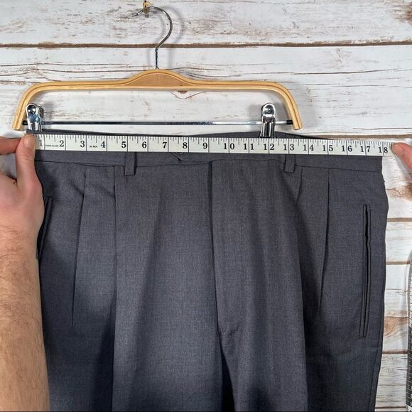 Valentino UOMO Super 120s Grey Dress Pants 52 R - Picture 14 of 16